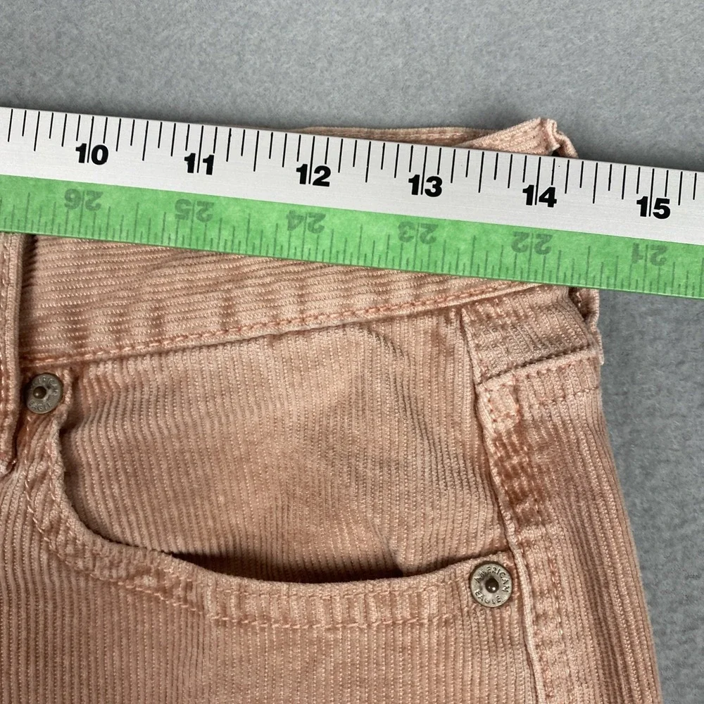 American Eagle Mom Jean High Rise‎ Corduroy Super Stretch Pants Womens 4 Pink
